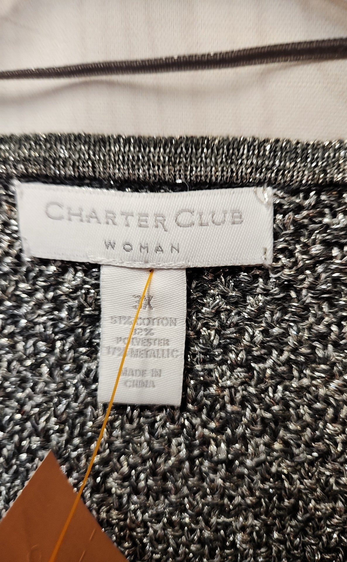 Charter Club Women's Size 3X Silver Cardigan