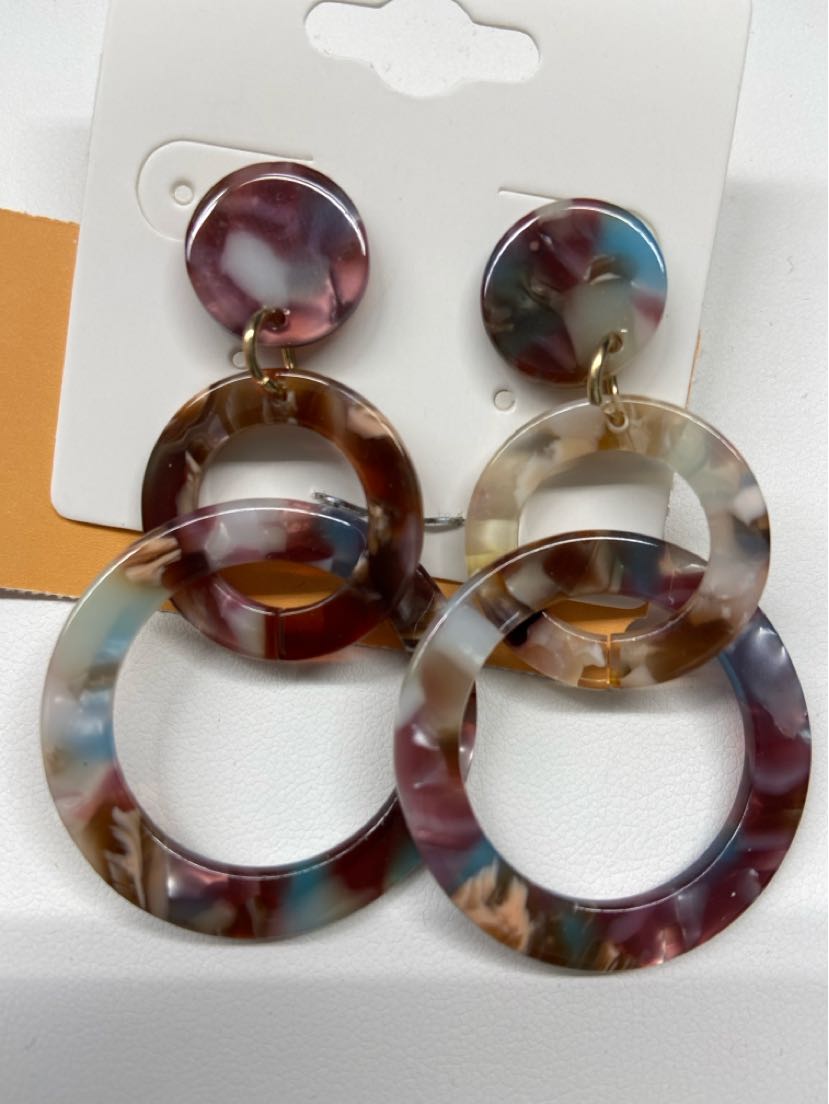 Purple Drop Earrings