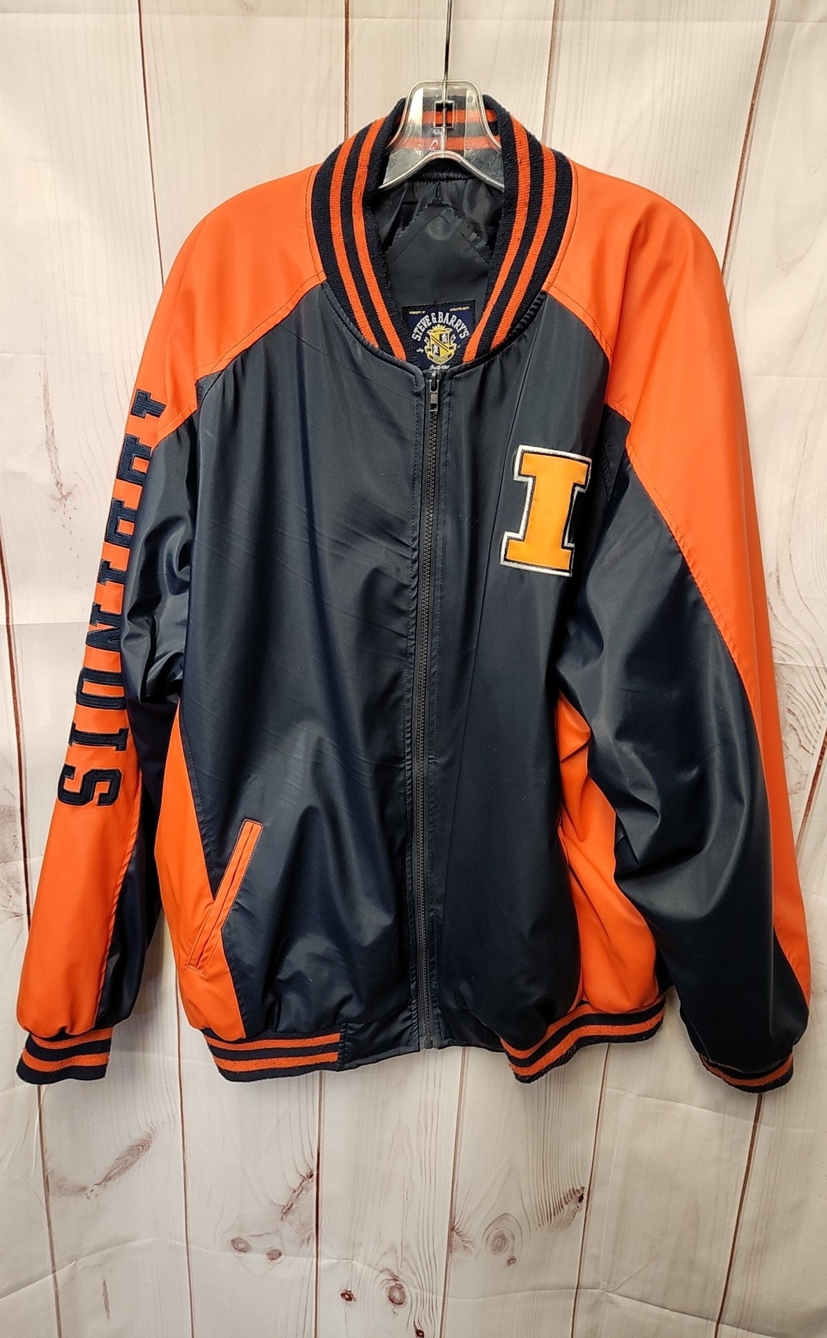 Steve & Barry's Men's Size XXL Navy & Orange University of Illinois Jacket Cheif