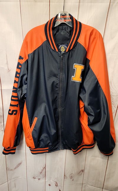 Steve & Barry's Men's Size XXL Navy & Orange University of Illinois Jacket Cheif