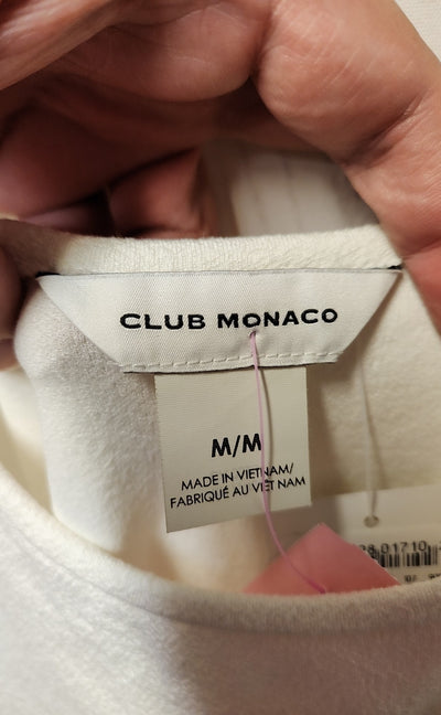 NWT Club Monaco Women's Size M White Sleeveless Top