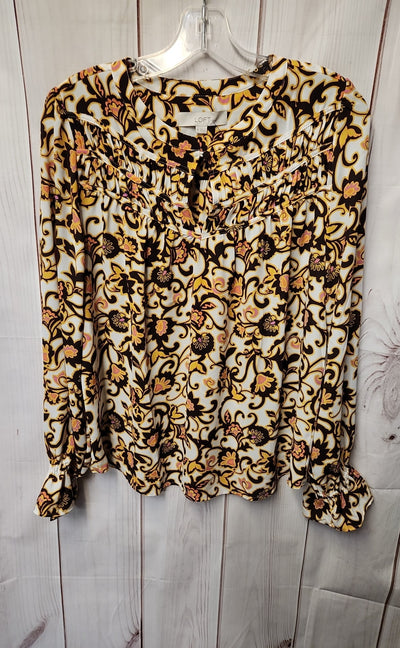 Loft Women's Size M Yellow Long Sleeve Top