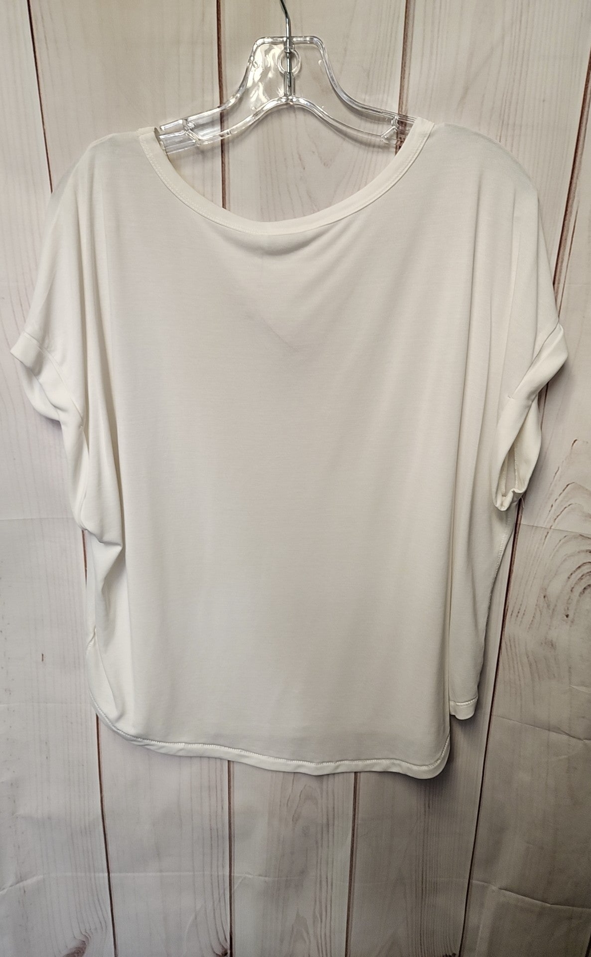 Lucky Brand Women's Size L White Short Sleeve Top