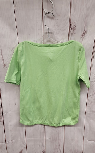 Talbots Women's Size M Petite Green Short Sleeve Top