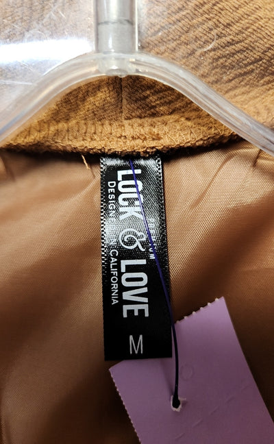 Lock & Love Women's Size M Brown Cardigan