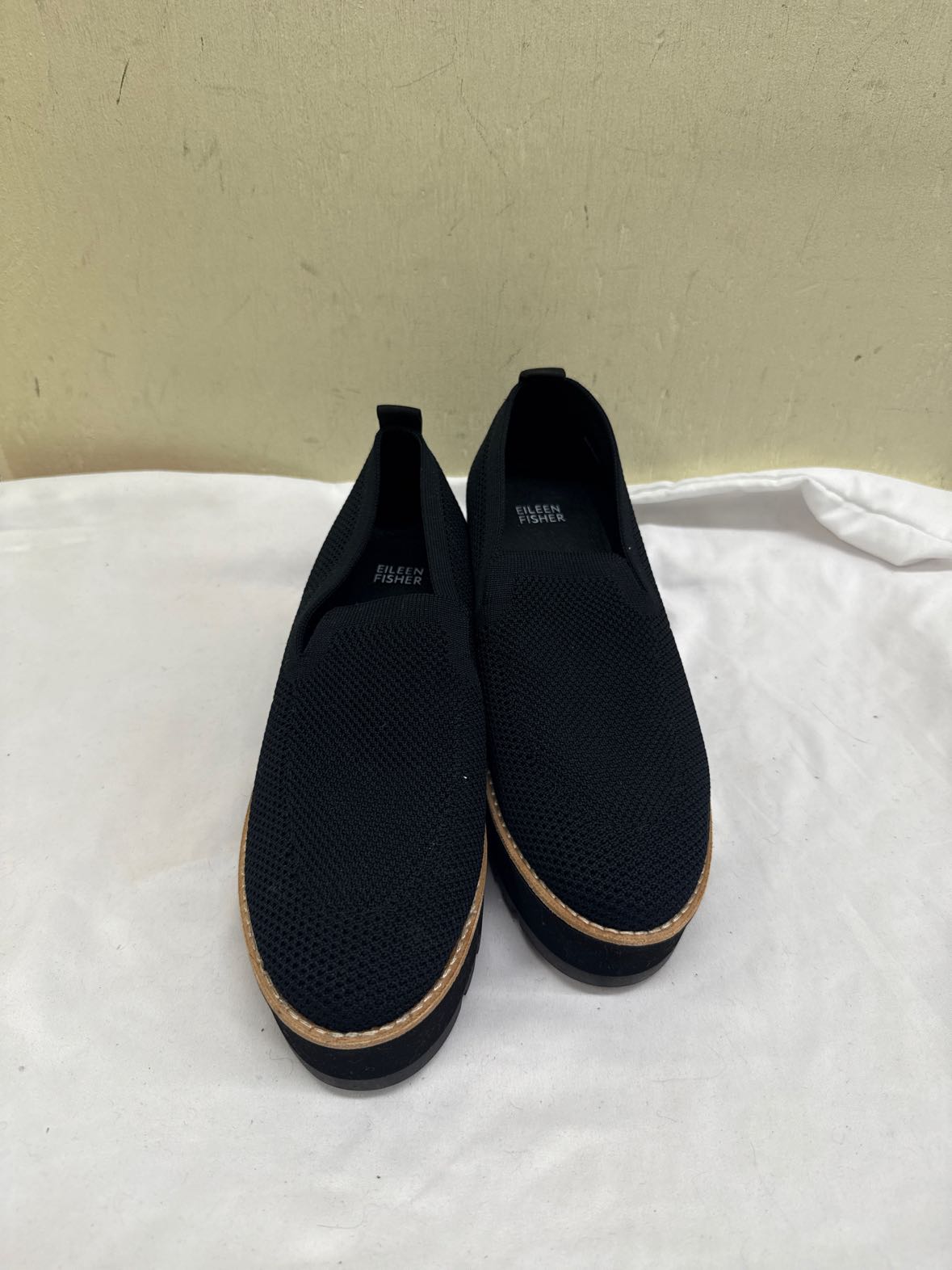 Eileen Fisher Women's Size 9 Black Platform Flats Shoes