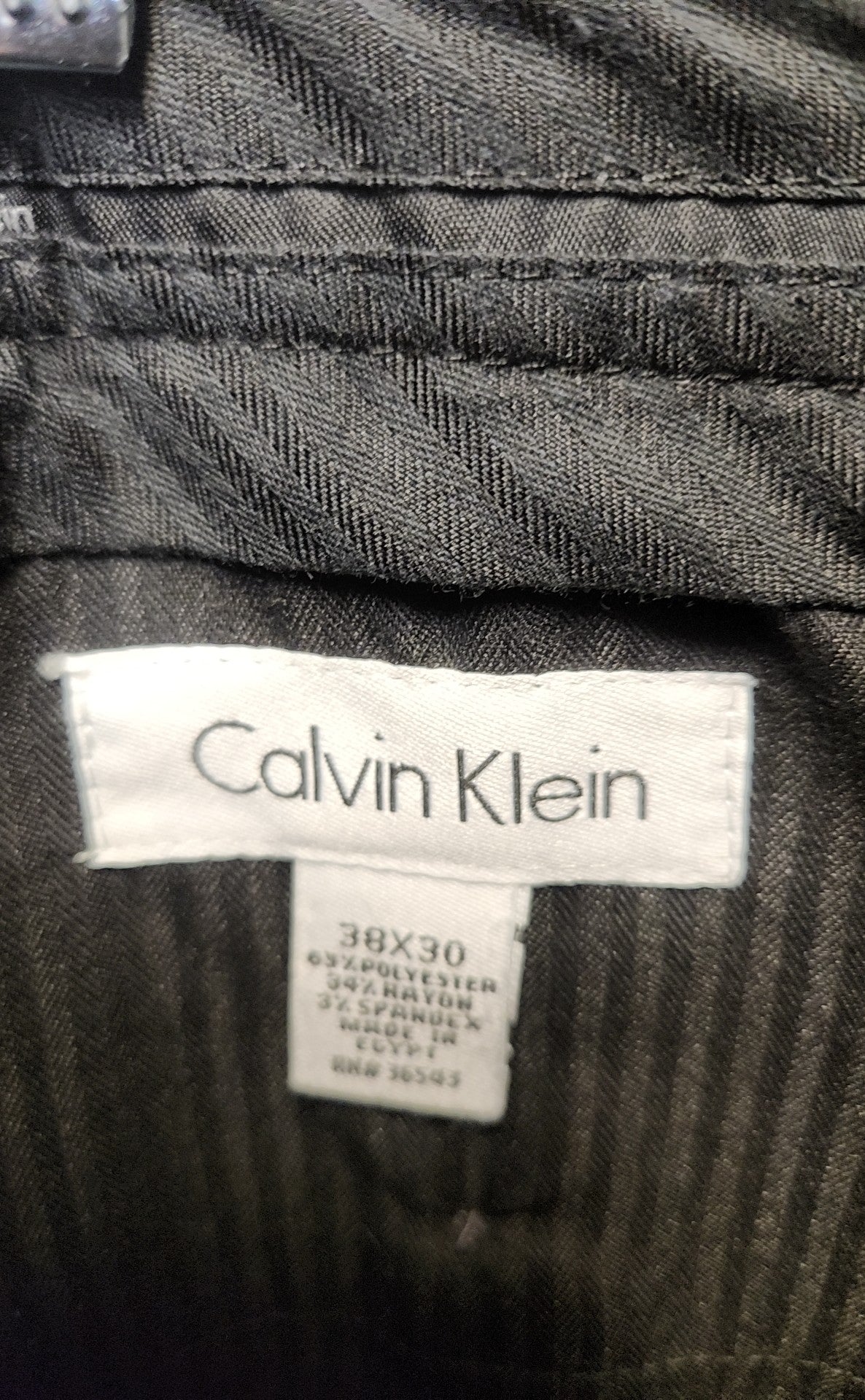 Calvin Klein Men's Size 38x30 Gray Pants
