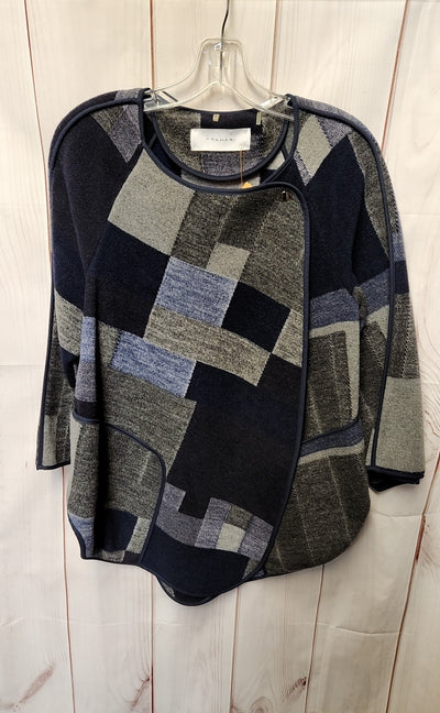Tahari Women's Size XS/S Gray & Blue Cardigan