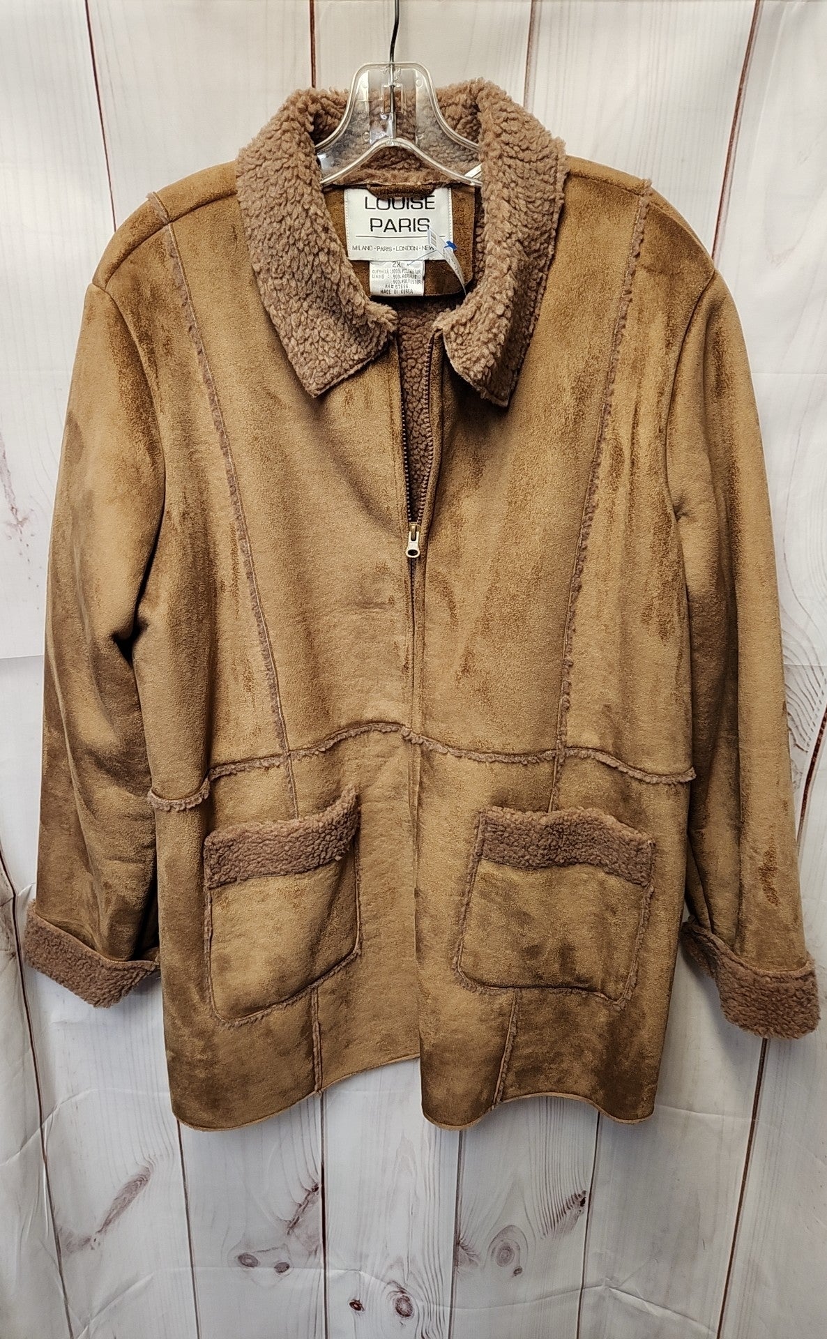 Louise Paris Women's Size 2X Tan Jacket