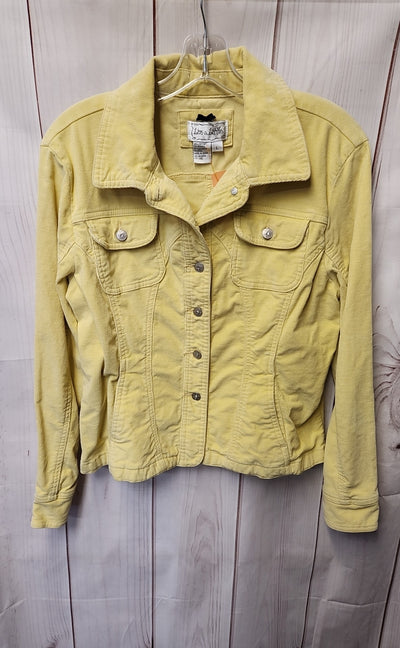 Live A Little Women's Size L Yellow Corduroy Jacket