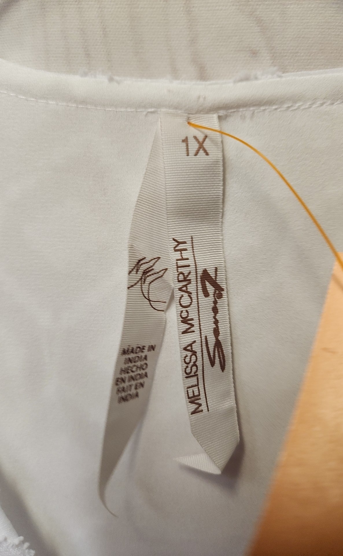 Seven7 Women's Size 1X White Long Sleeve Top