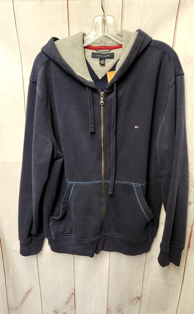 Tommy Hilfiger Women's Size L Navy Full Zip Hooded Sweatshirt