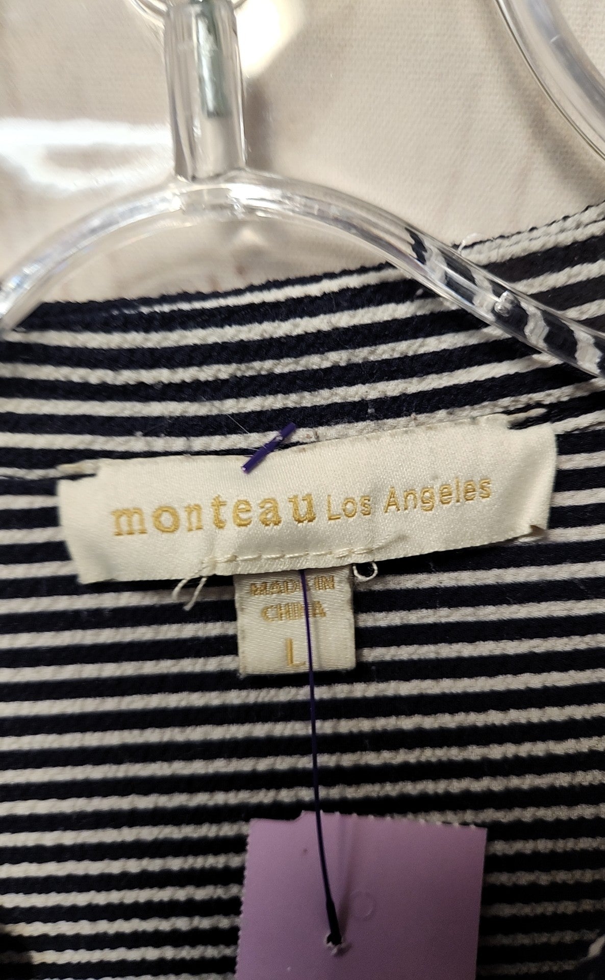 Monteau Women's Size L Navy Sleeveless Top