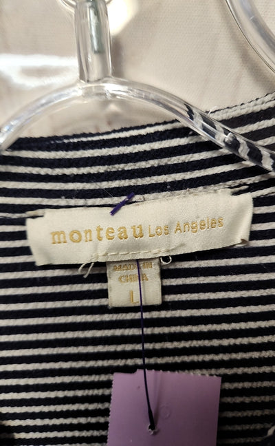 Monteau Women's Size L Navy Sleeveless Top