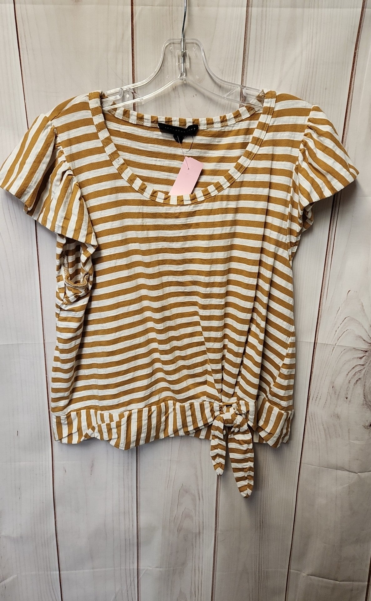 Jane & Delancey Women's Size L Yellow Short Sleeve Top