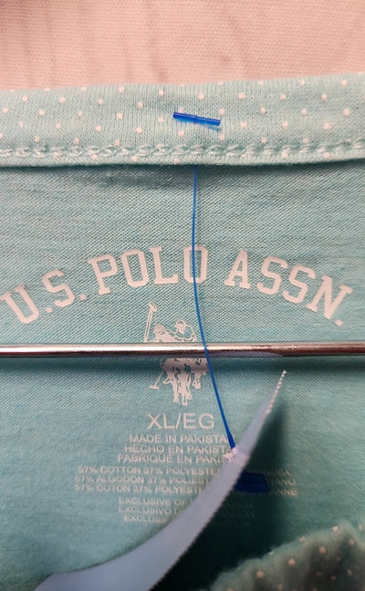 US Polo Assn. Women's Size XL Light Blue Pajamas