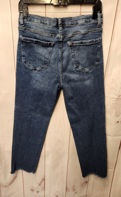 Kensie Women's Size 30 (9-10) Blue Jeans The Allie High Rise Slim Staight