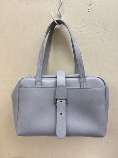 Senreve Doctor Bag Gray Pebbled Leather Shoulder Purse Bag