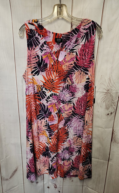 NWT Jones New York Women's Size XL Pink Floral Dress