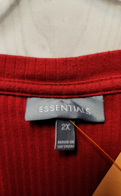 Essentials Women's Size 2X Red Sweater