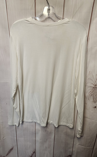 Cuddl Duds Women's Size XL White Long Sleeve Top