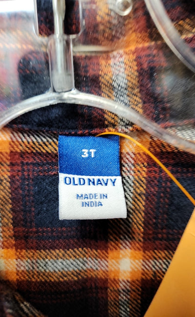 Old Navy Boy's Size 3 Navy & Orange Shirt