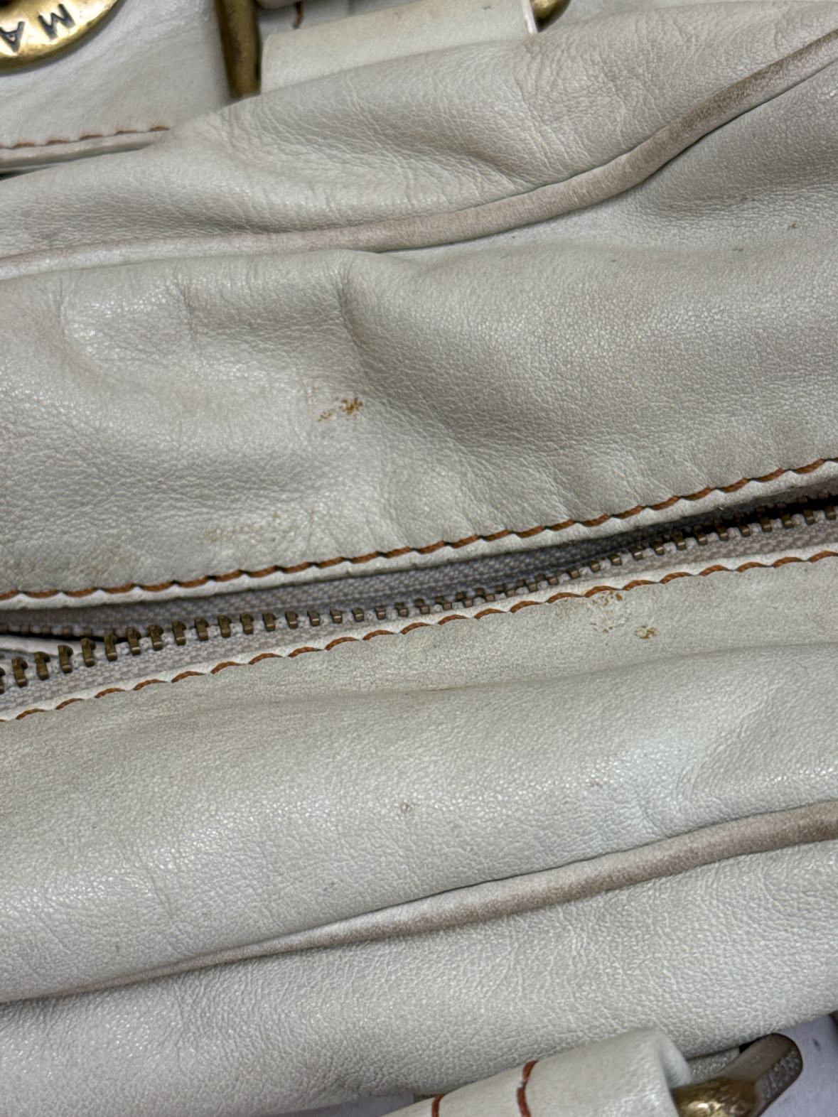 Marc by Marc Jacobs White Leather Purse Bag AS IS - marks/wear