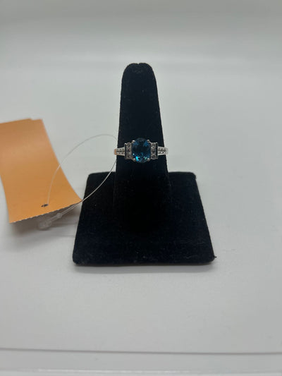 Ring Size 10 Blue Sapphire .925 Sterling Silver Ring