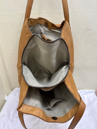 American Leather Co Tan Leather Purse Bag