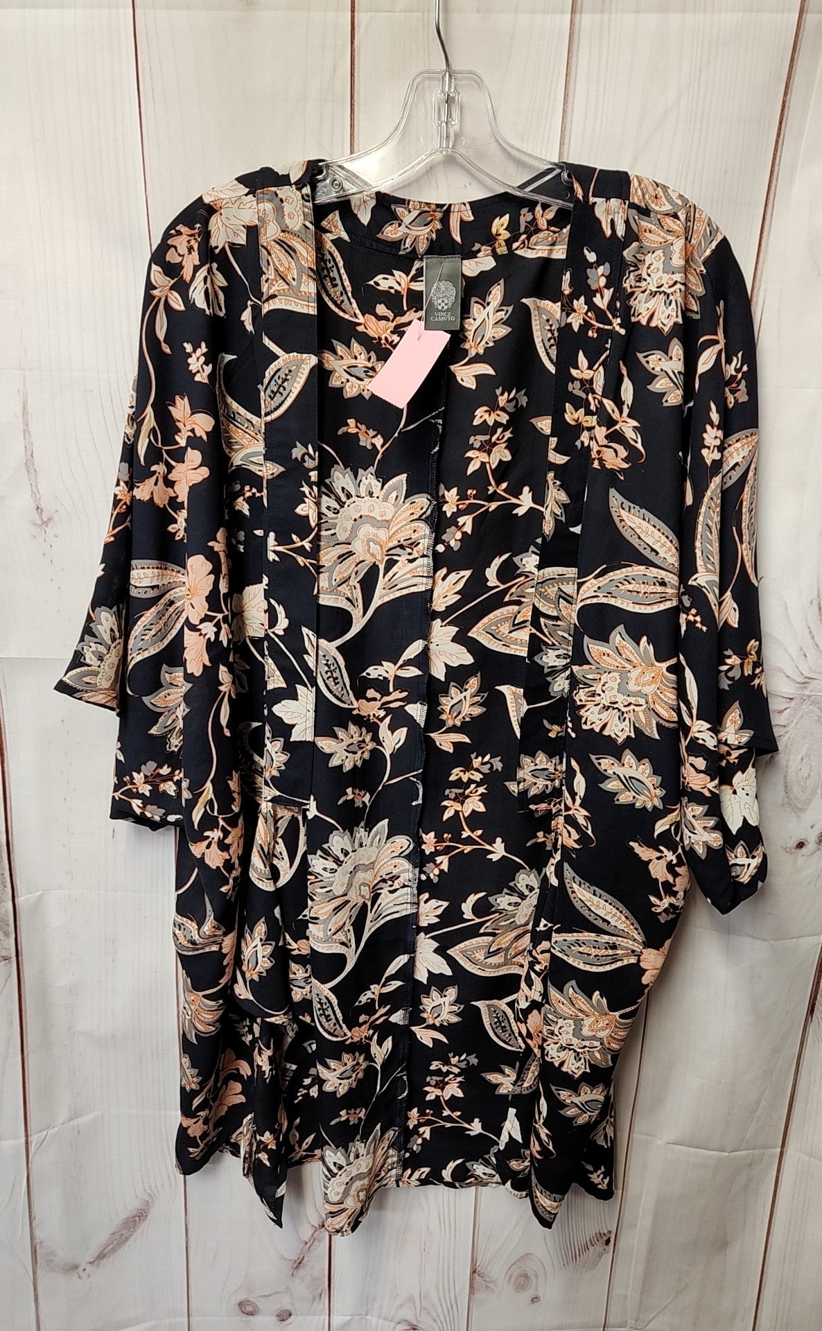 Vince Camuto Women's Size One Size Navy Floral Cardigan
