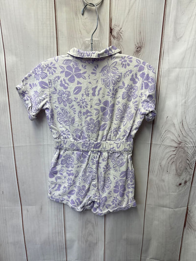 Old Navy Girl's Size 3 White & Purple Romper