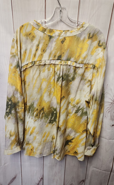 Zac & Rachel Women's Size 3X Yellow Long Sleeve Top