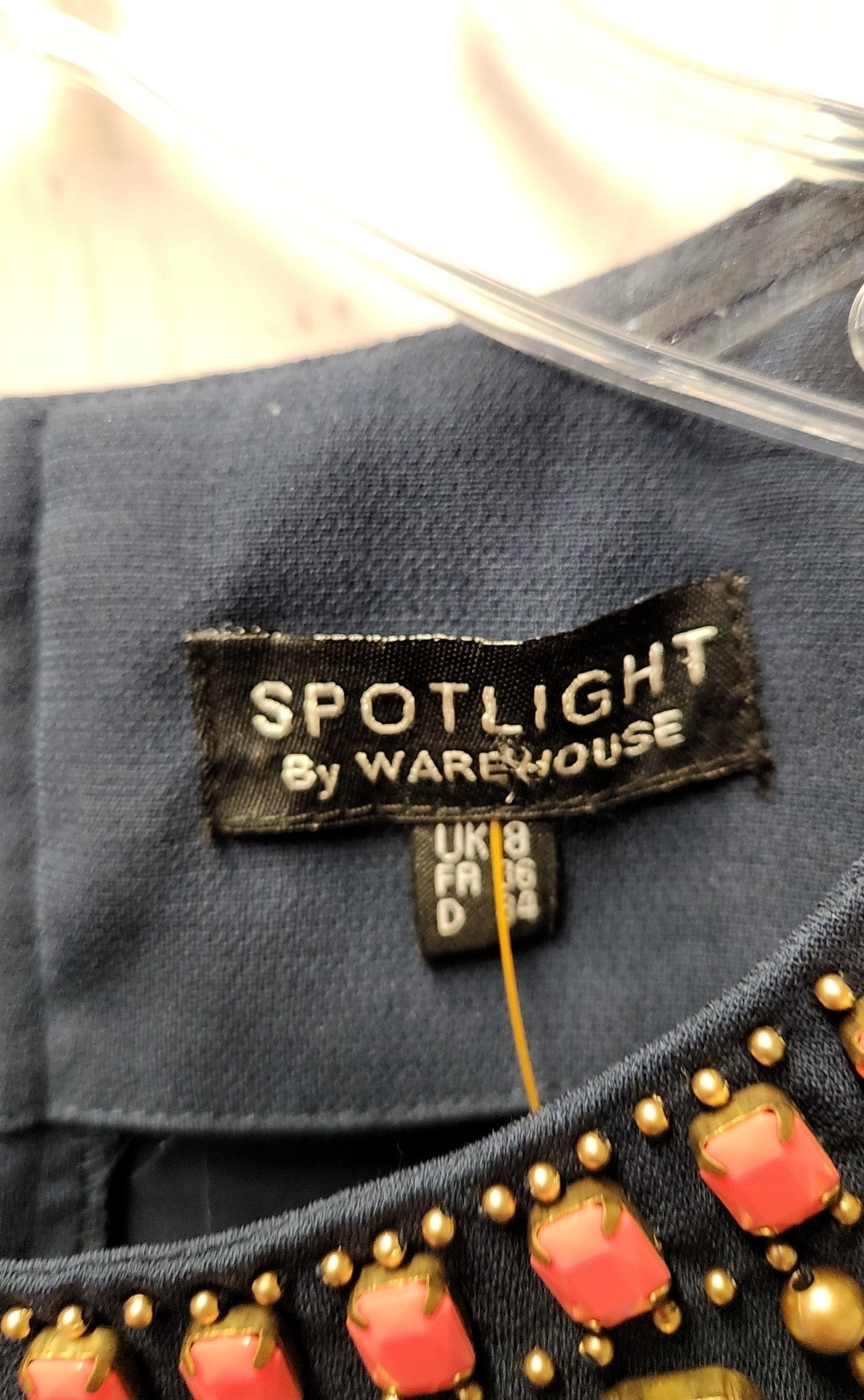 Spotlight Warehouse Women's Size 4 Navy Beaded Dress