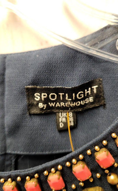 Spotlight Warehouse Women's Size 4 Navy Beaded Dress