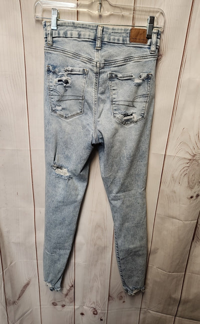American Eagle Women's Size 26 (1-2) Blue Jeans Curvy Super Hi-Rise Jegging