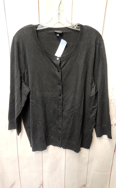 Talbots Women's Size 2X Black Cardigan