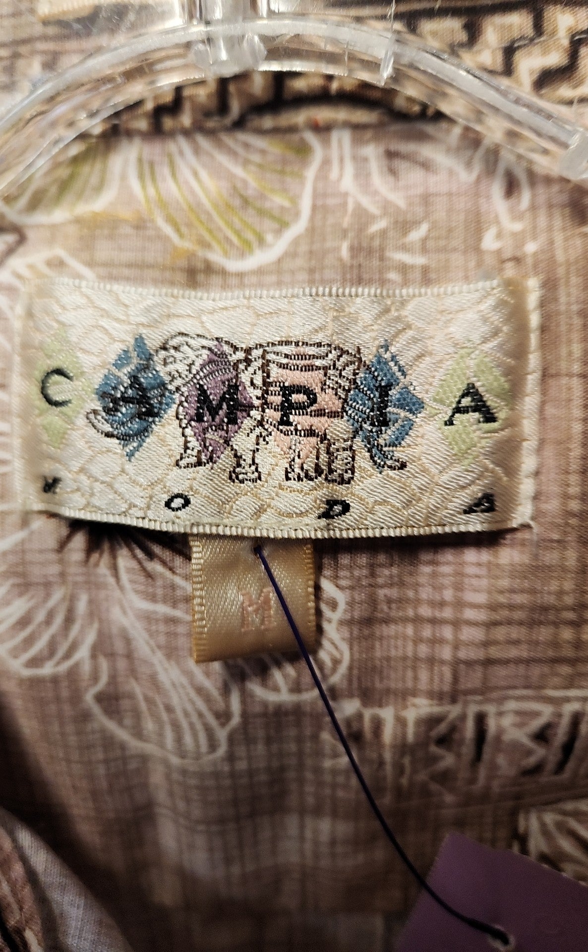 Campia Men's Size M Beige Shirt
