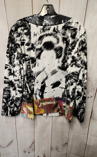 Chico's Women's Size 3 = US XL White & Black Cardigan
