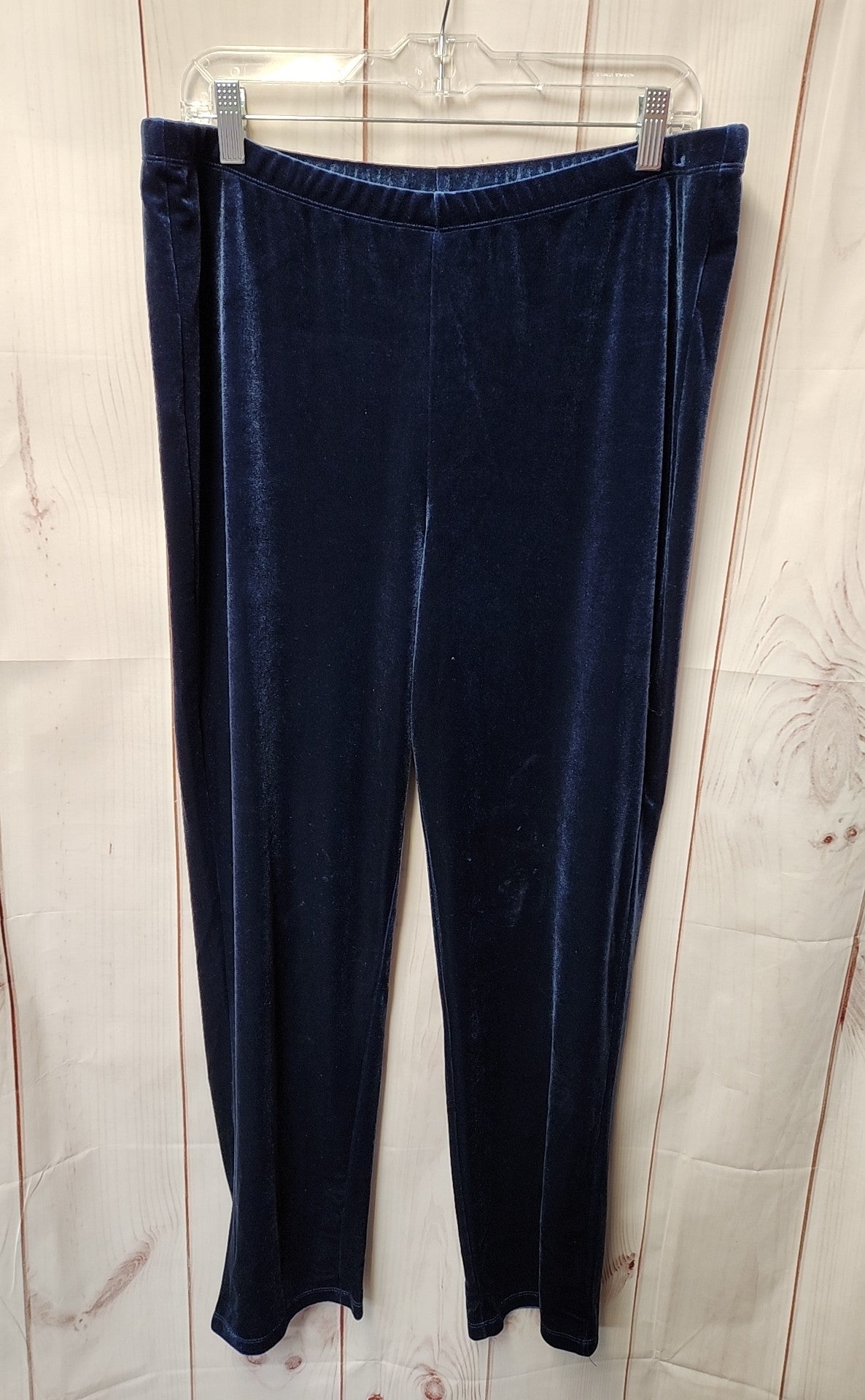 Chico's Women's Size 2 = US 12 Navy Velour Pants