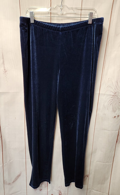 Chico's Women's Size 2 = US 12 Navy Velour Pants