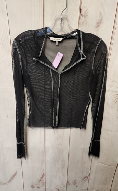 Pretty Garbage Women's Size L Black Long Sleeve Top