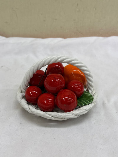 Made in Italy Ceramic Fruit Basket Figurine