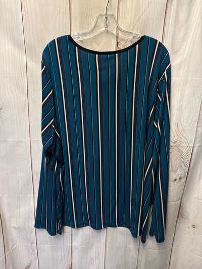 Liz Claiborne Women's Size 2X Teal Long Sleeve Top