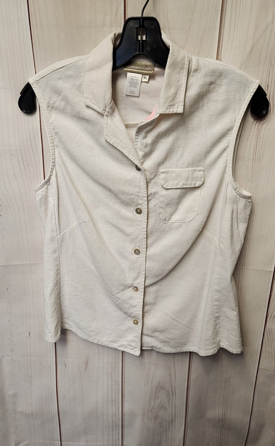 Coldwater Creek Women's Size S White Sleeveless Top