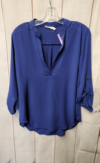 Lush Women's Size M Blue Long Sleeve Top