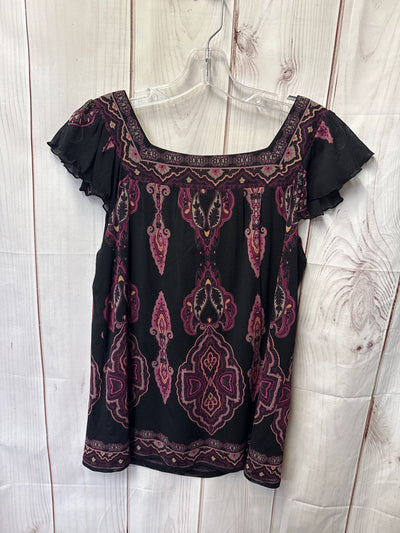 Axcess Women's Size S Black & Purple Sleeveless Top