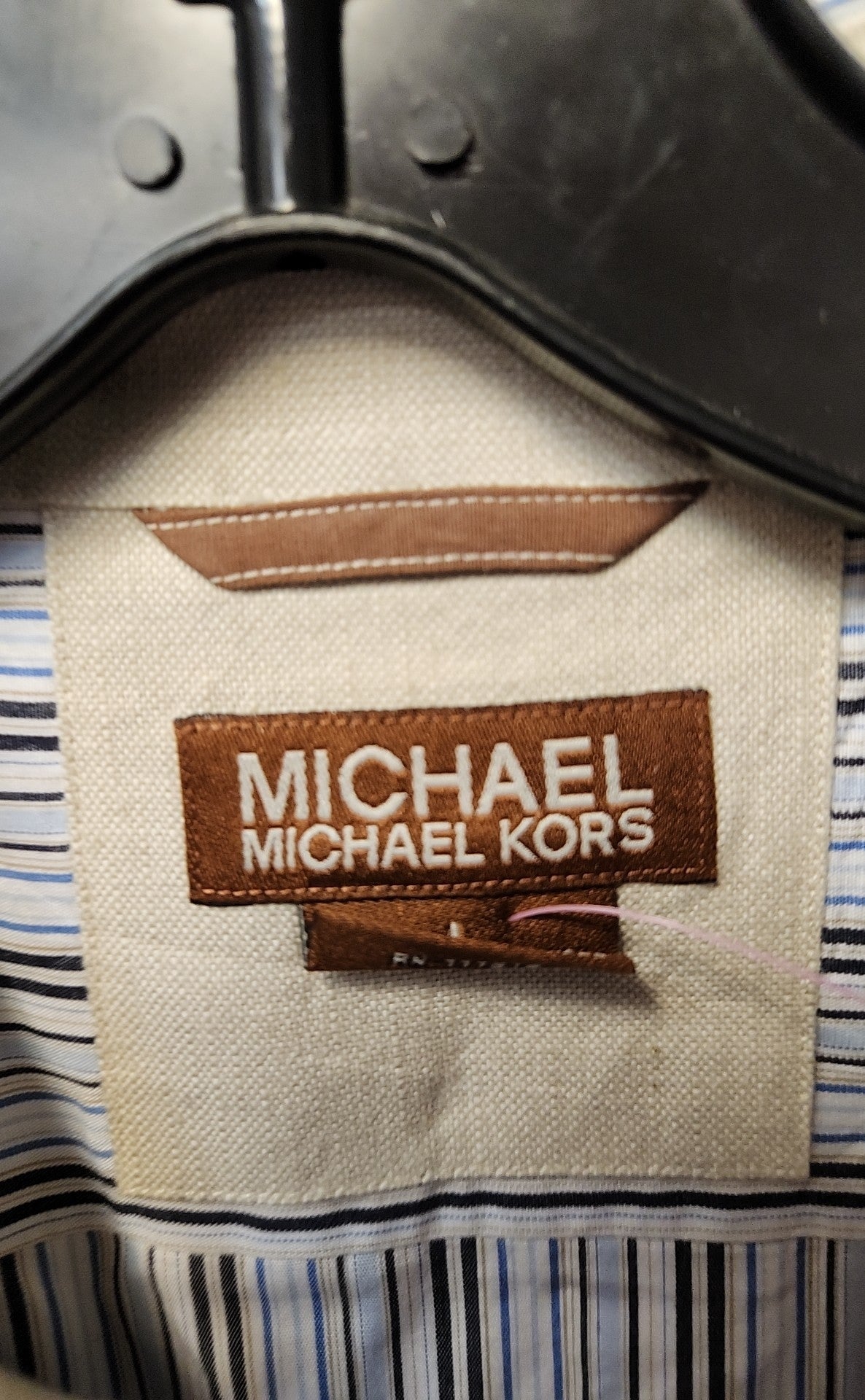 Michael Kors Men's Size L Blue Shirt