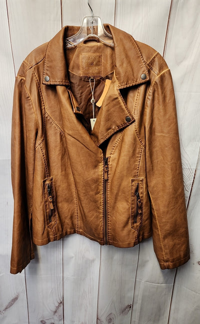 NWT Max Studio Women's Size 2X Brown Jacket