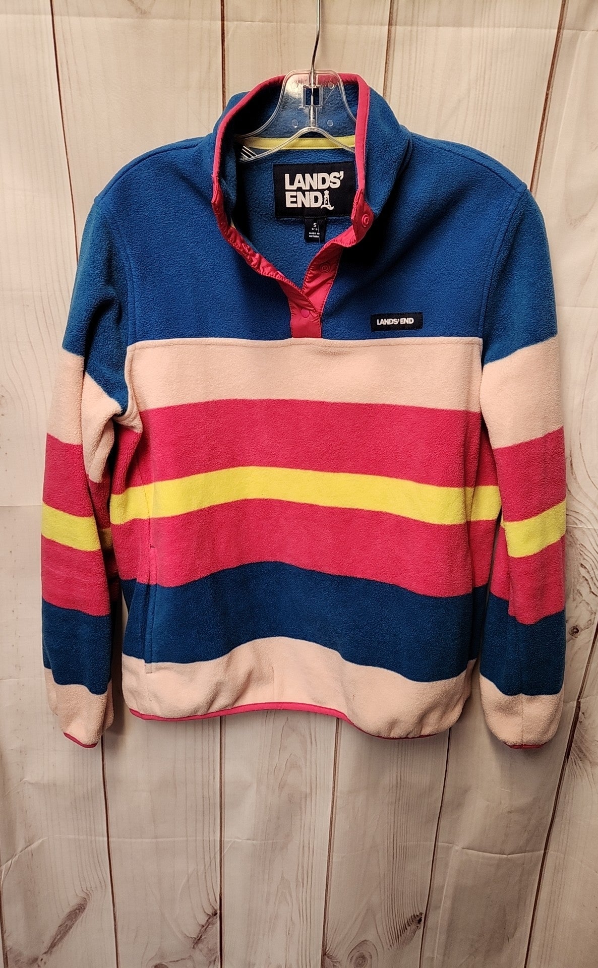 Lands End Women's Size S Pink & Blue Sweatshirt