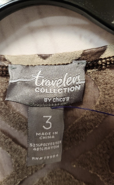 Travelers by Chico's Women's Size 3 = US XL Brown Cardigan